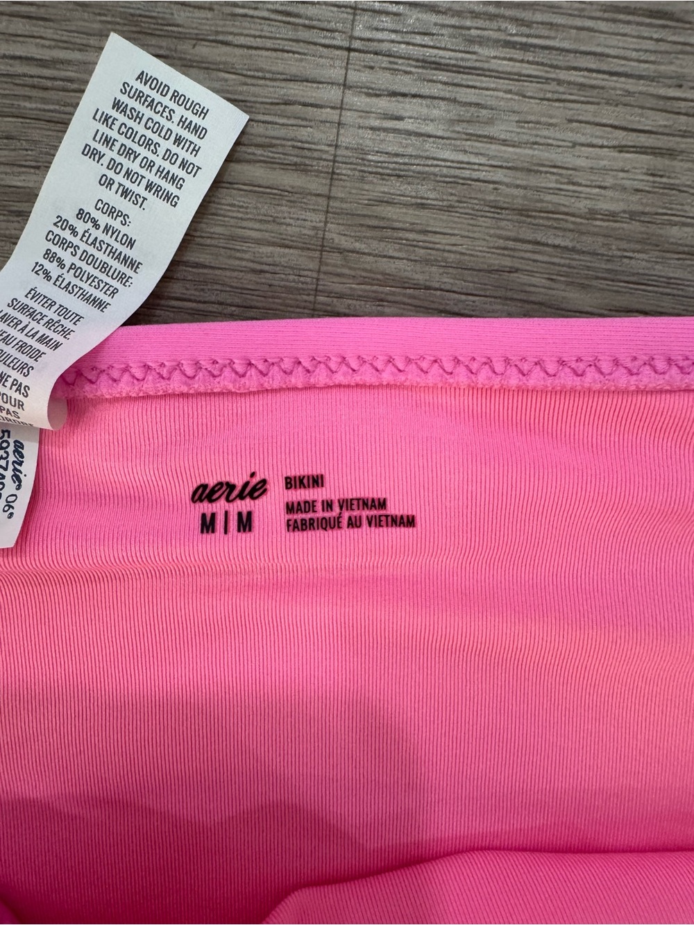 aerie HOT Pink Bikini - 3 pieces; two tops; one bottom - Picture 2 of 4